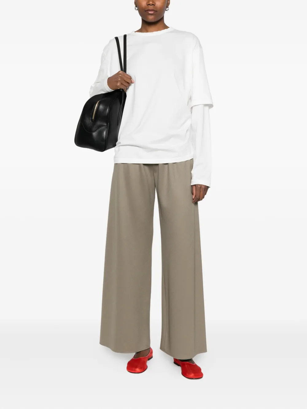 The Row elasticated palazzo trousers - Beige