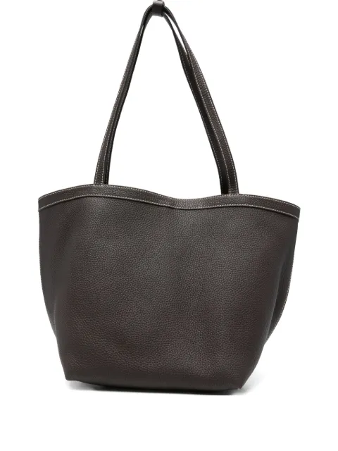 The Row contrast-stitching tote bag