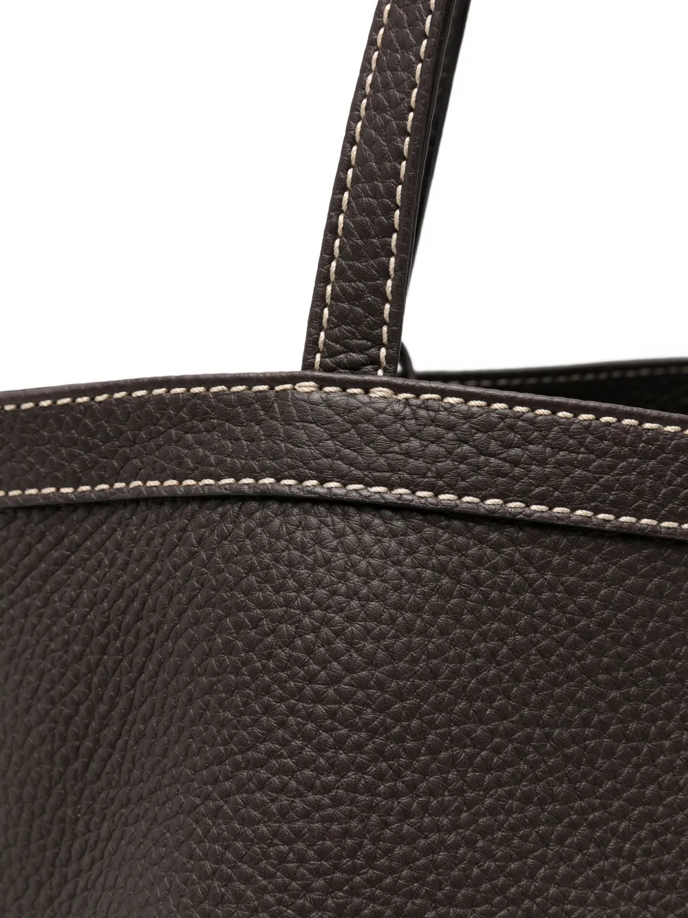 The Row Contrast-stitching Tote Bag In Brown