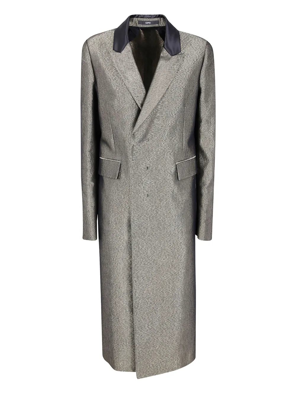 SAPIO double-breasted coat | Grey | Image 1
