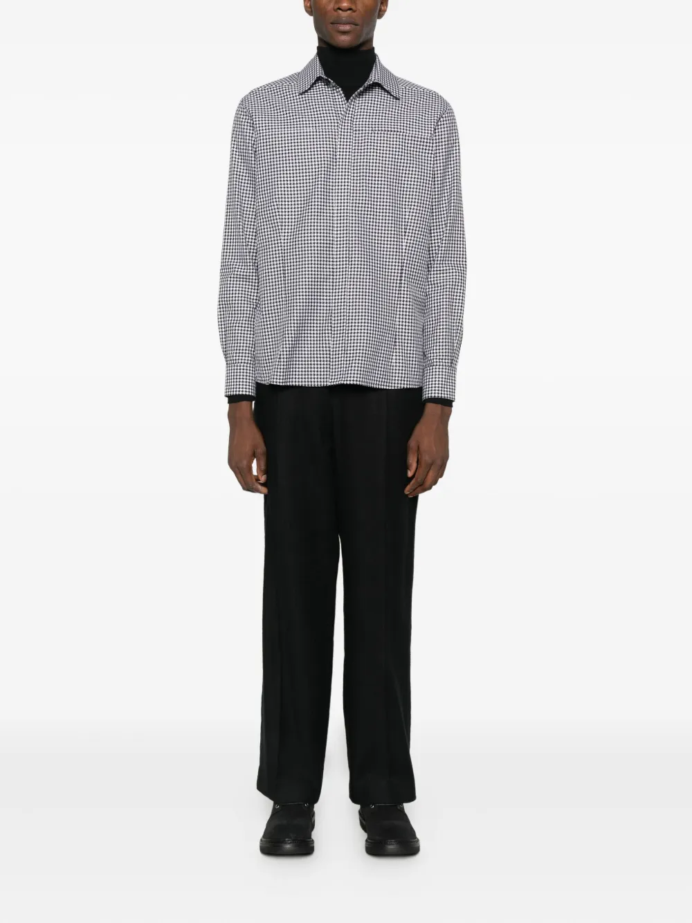 NotRainProof gingham-checked shirt - Blauw