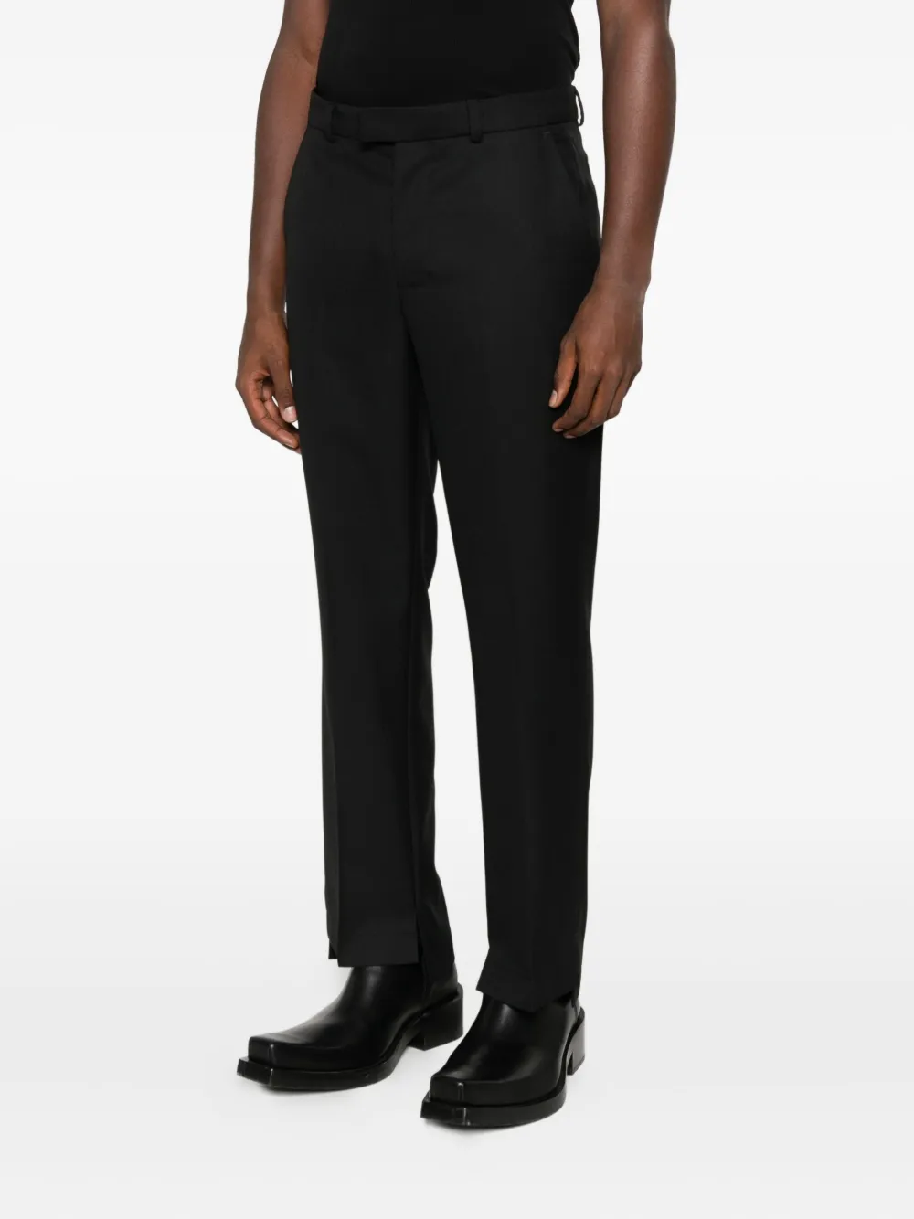  Notrainproof Side-slit Tailored Trousers - Black 