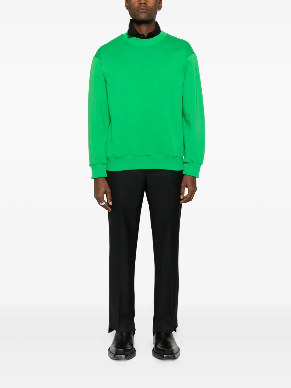 NotRainProof side-slit tailored trousers - Zwart