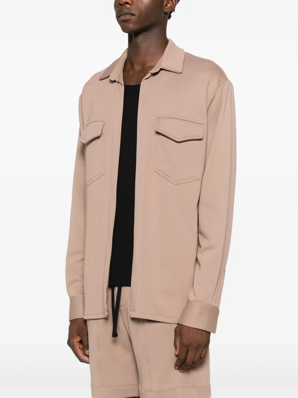  Notrainproof Flap-pocket Shirt - Brown 
