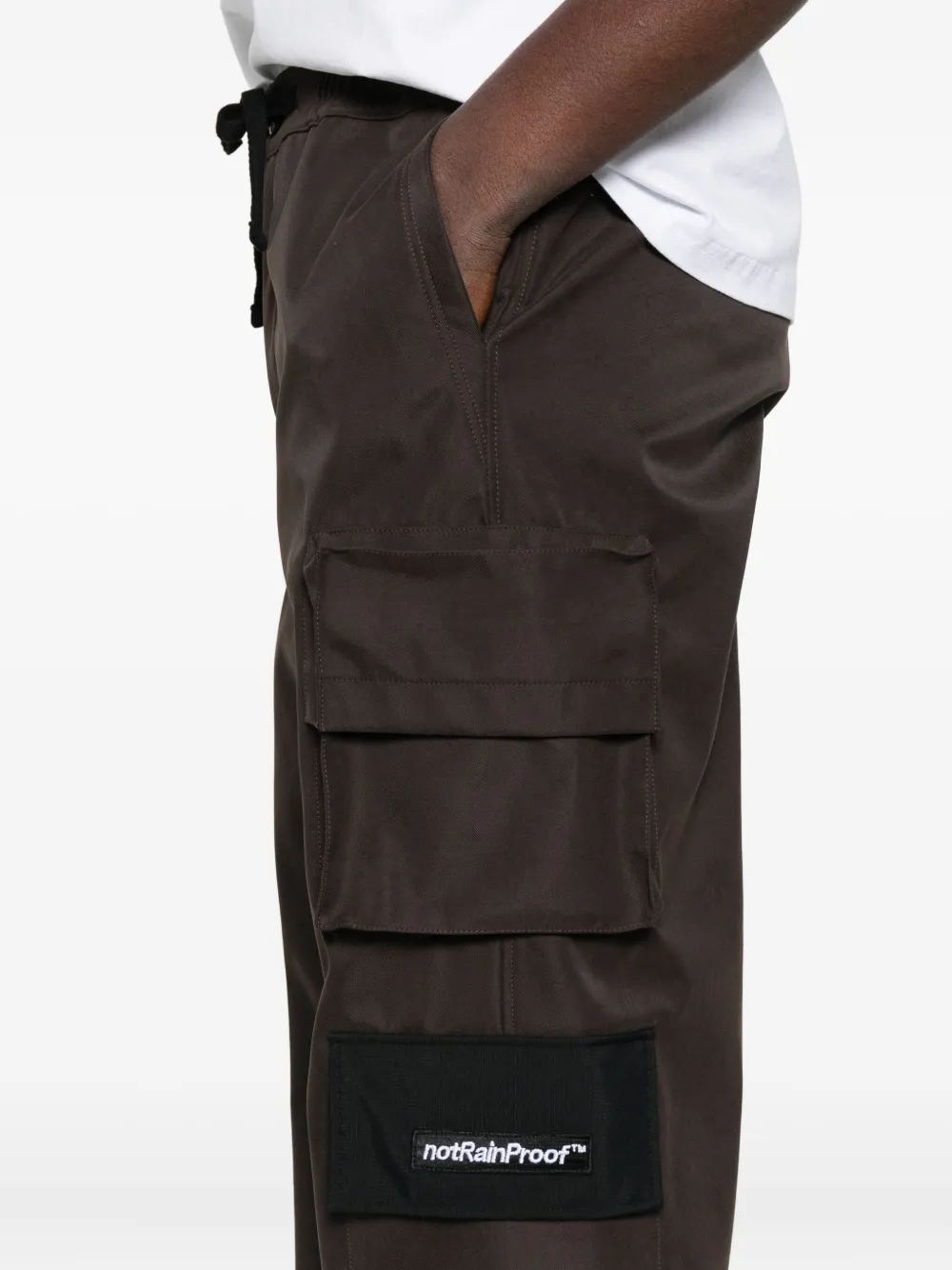 Notrainproof Logo-appliqué Cargo Trousers In Brown