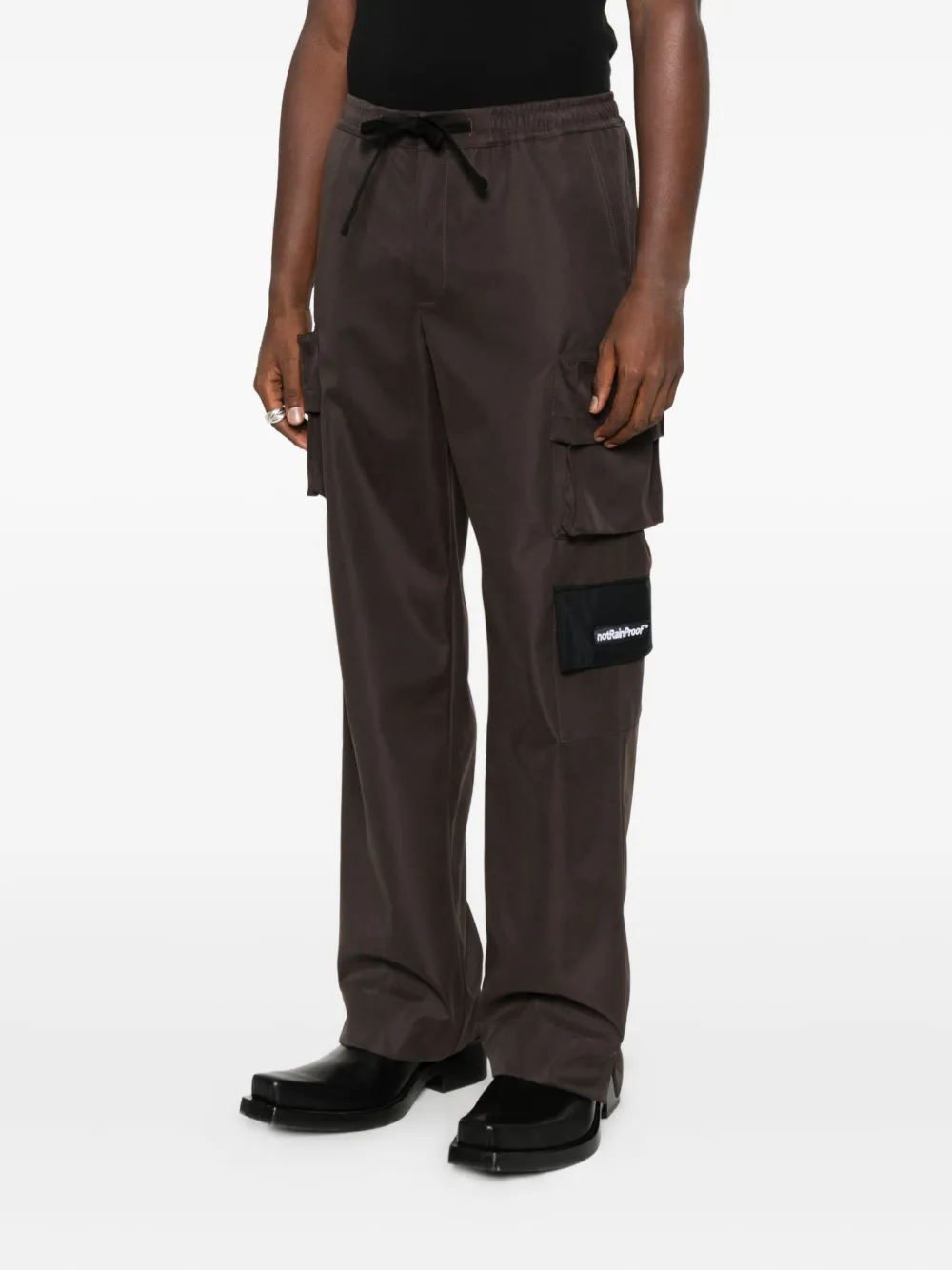 Notrainproof Logo-appliqué Cargo Trousers In Brown