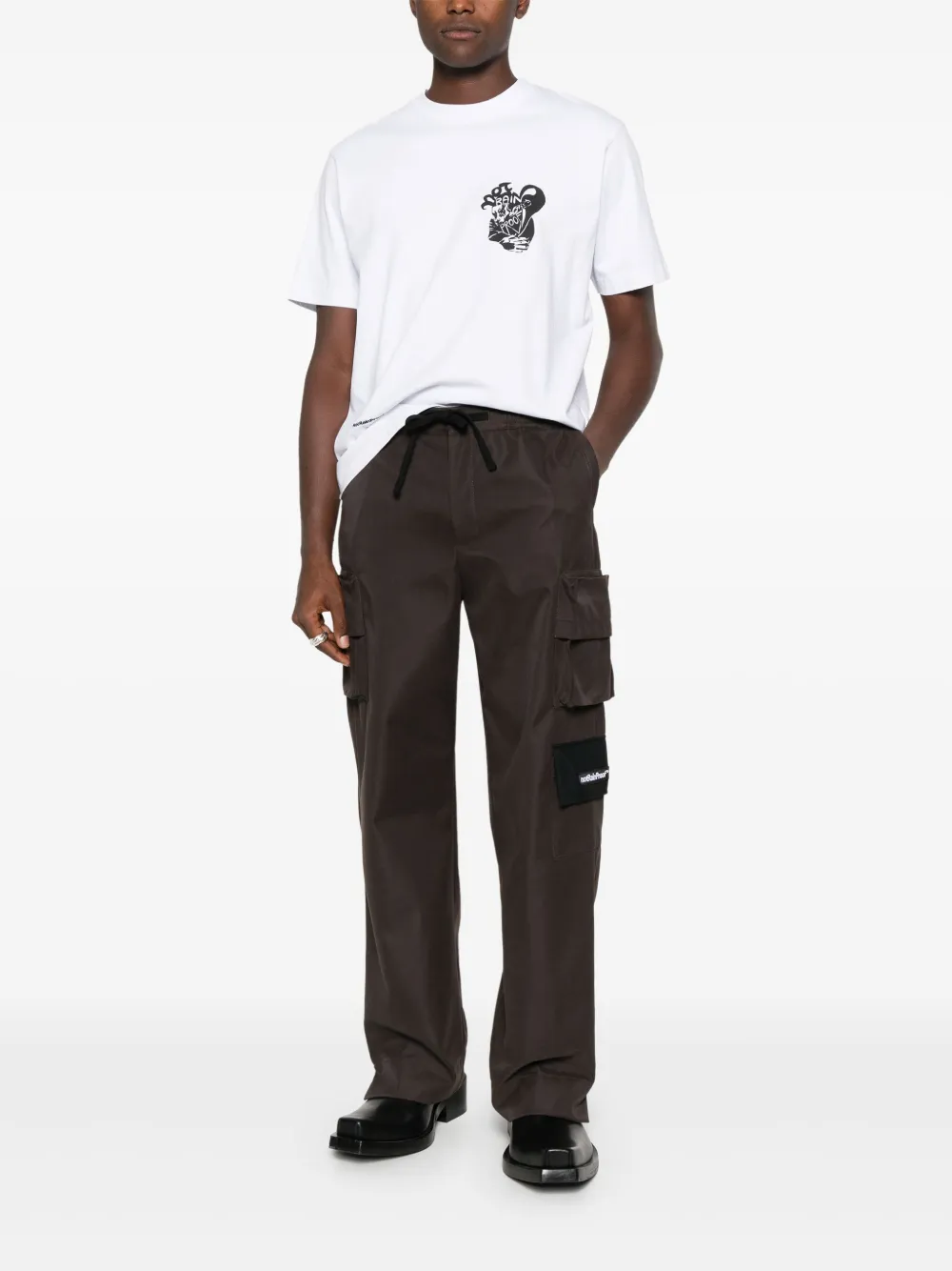 NotRainProof cargobyxor med logotypapplikation | Raka byxor | Image 2