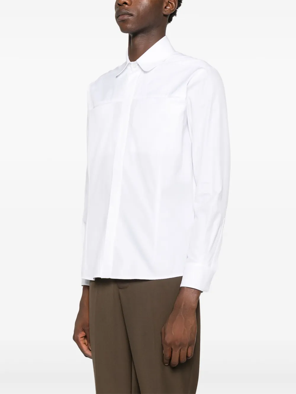  Notrainproof Spread-collar Shirt - White 