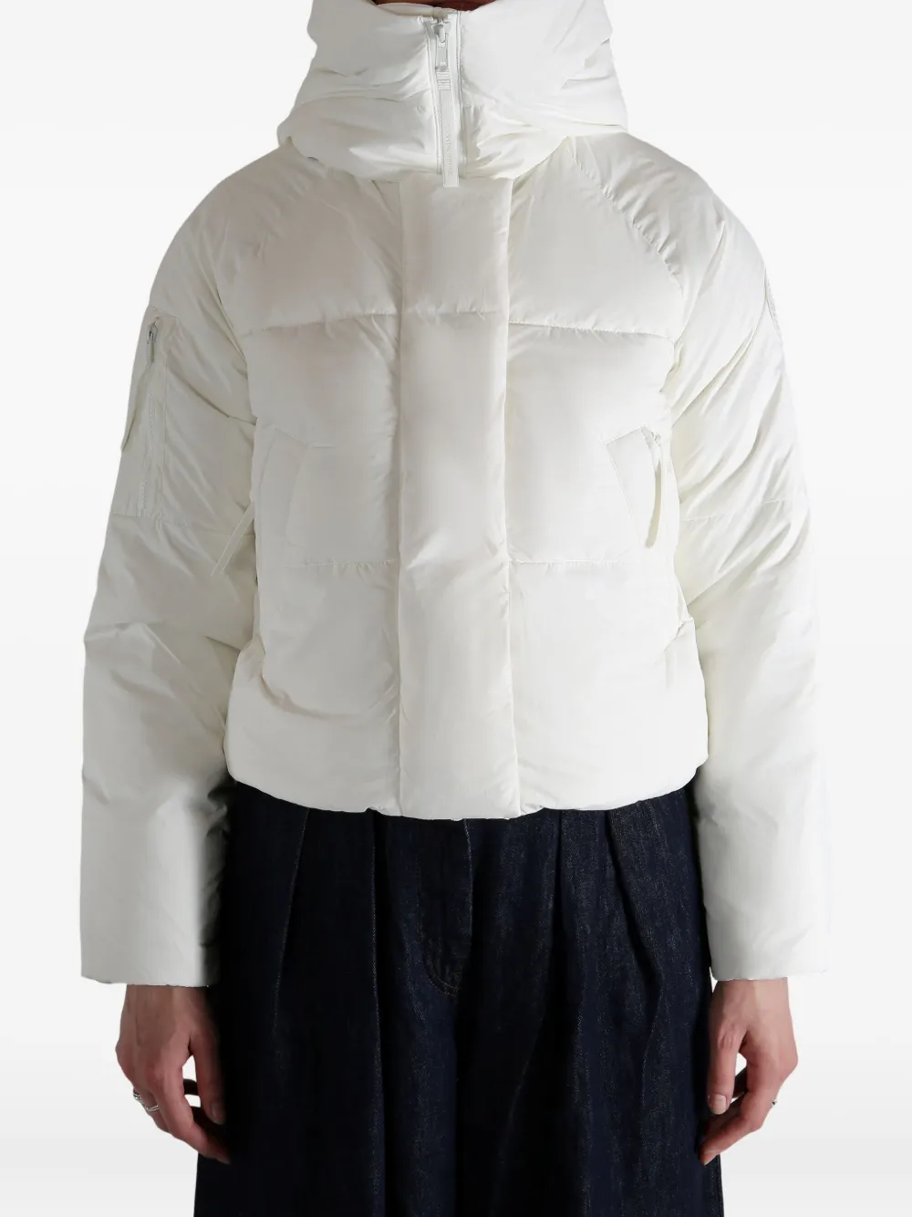 Canada Goose High-neck Puffer Jacket In White