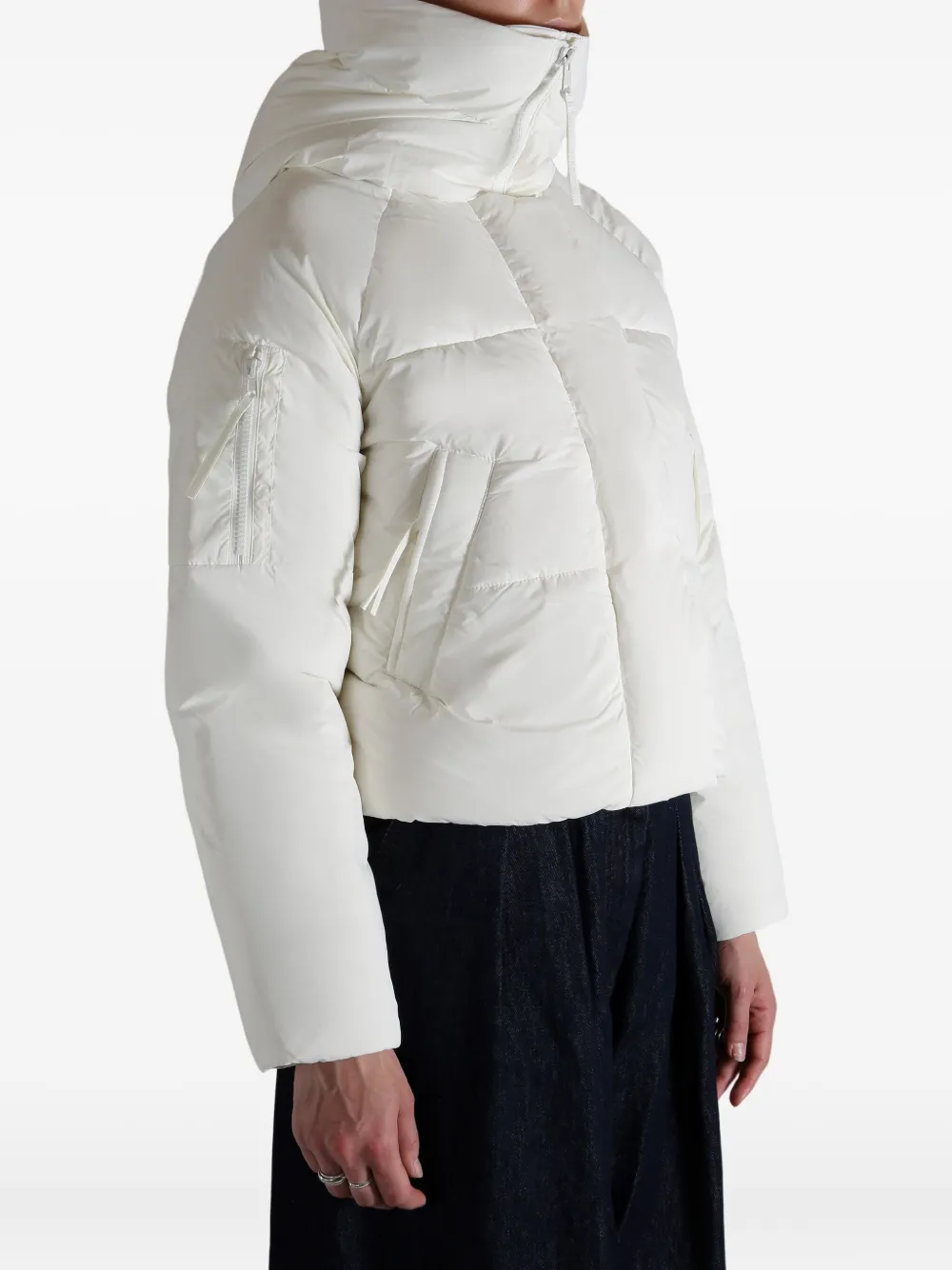 Canada Goose High-neck Puffer Jacket In White
