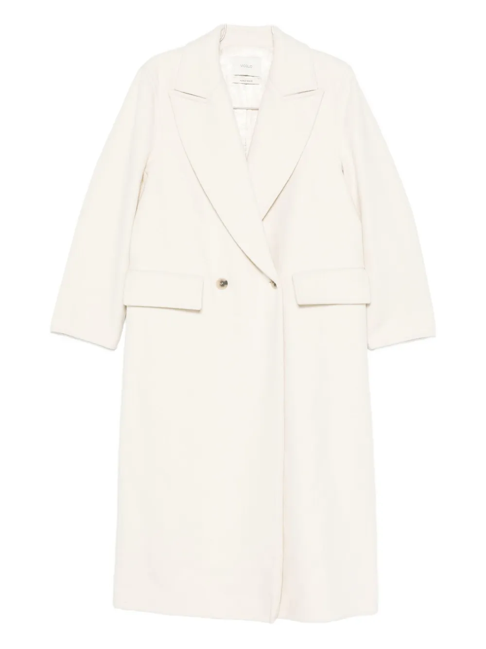 Vicolo Wool-blend Coat In White
