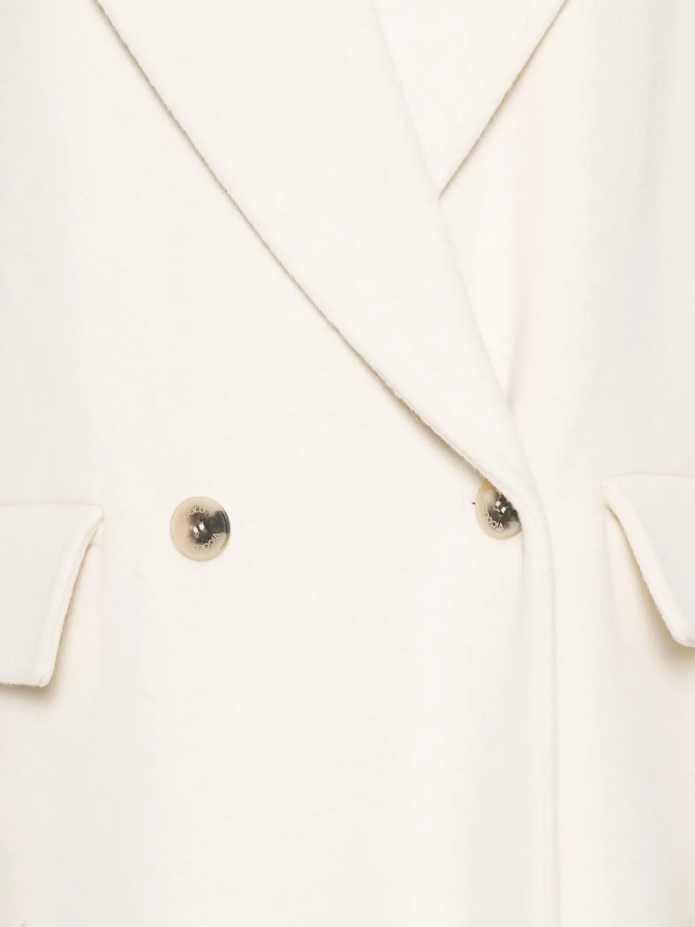 Vicolo Wool-blend Coat In White