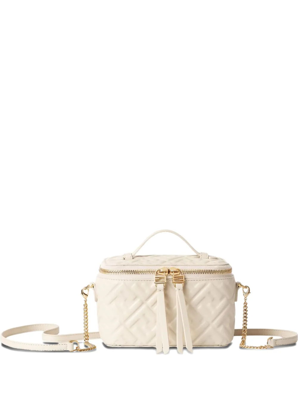 FENDI FF-jacquard crossbody bag - Toni neutri