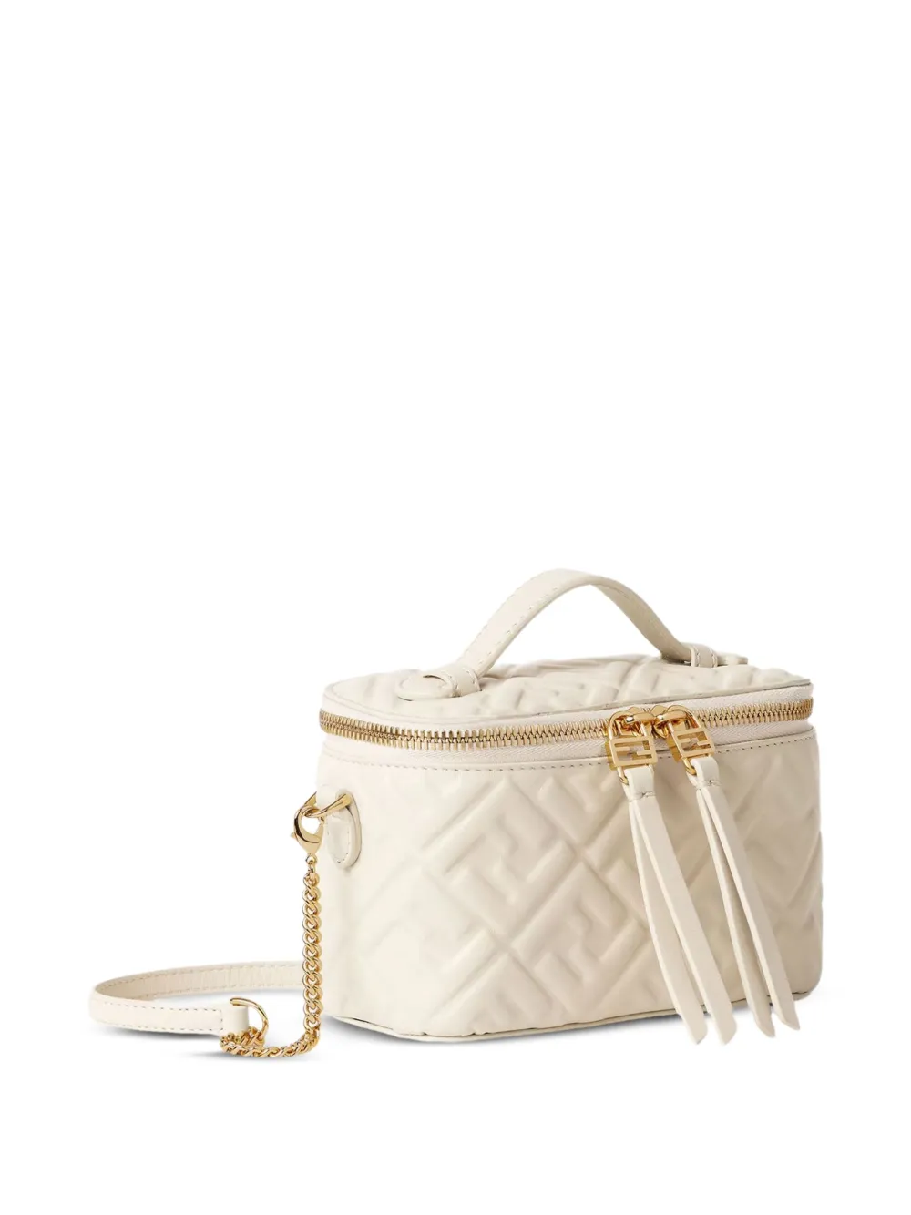 FENDI Crossbodytas met FF-jacquard Beige