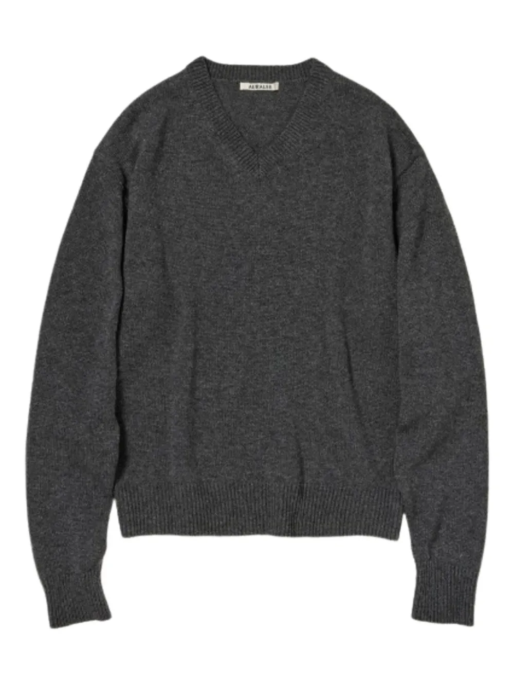Auralee V-neck cashmere sweater - Grigio