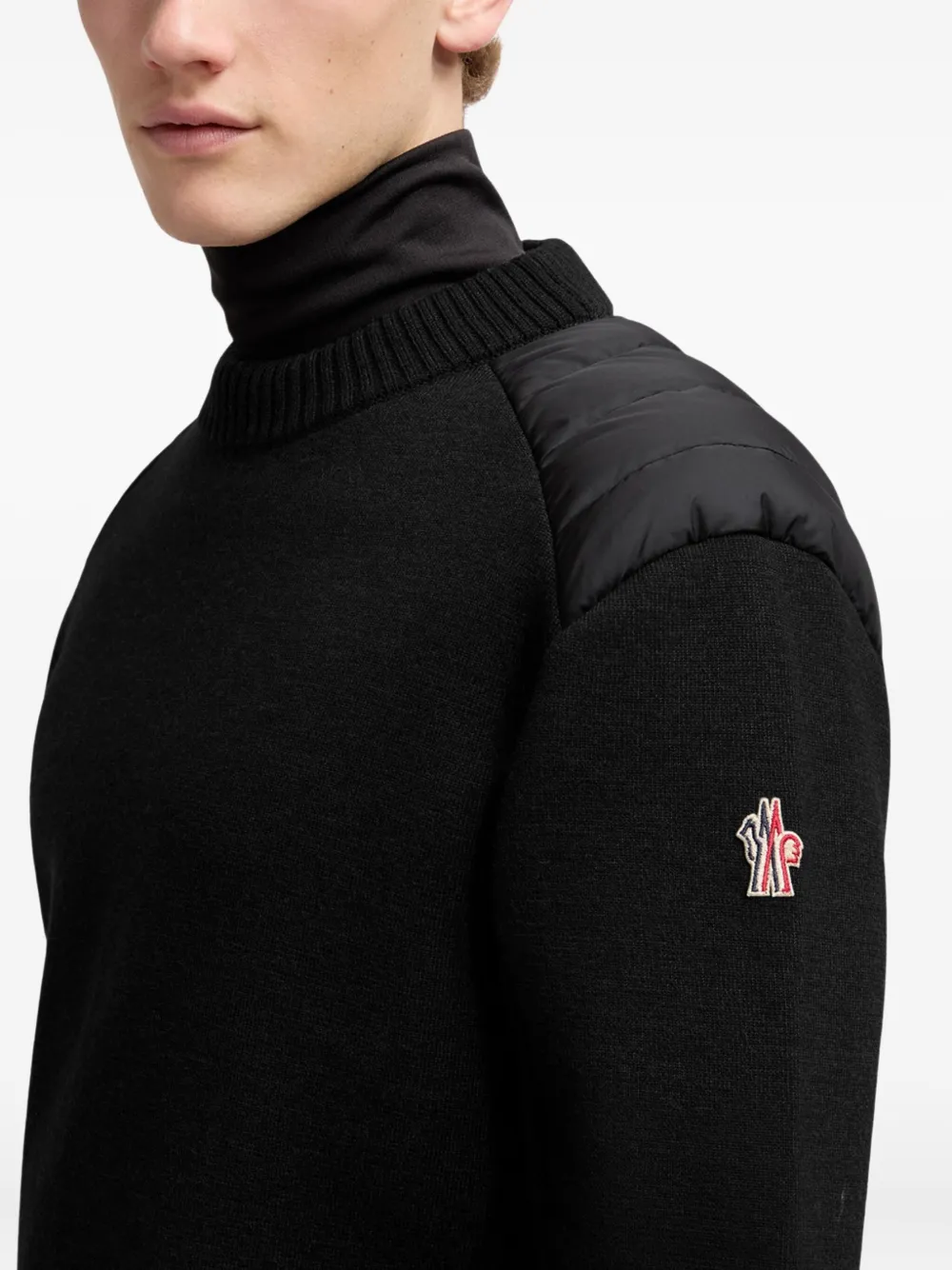 Moncler Grenoble Coltrui met logo Zwart