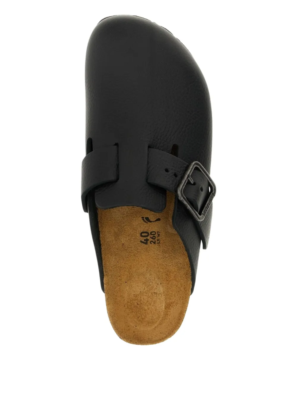 Birkenstock Boston WB muiltjes met gesp Zwart