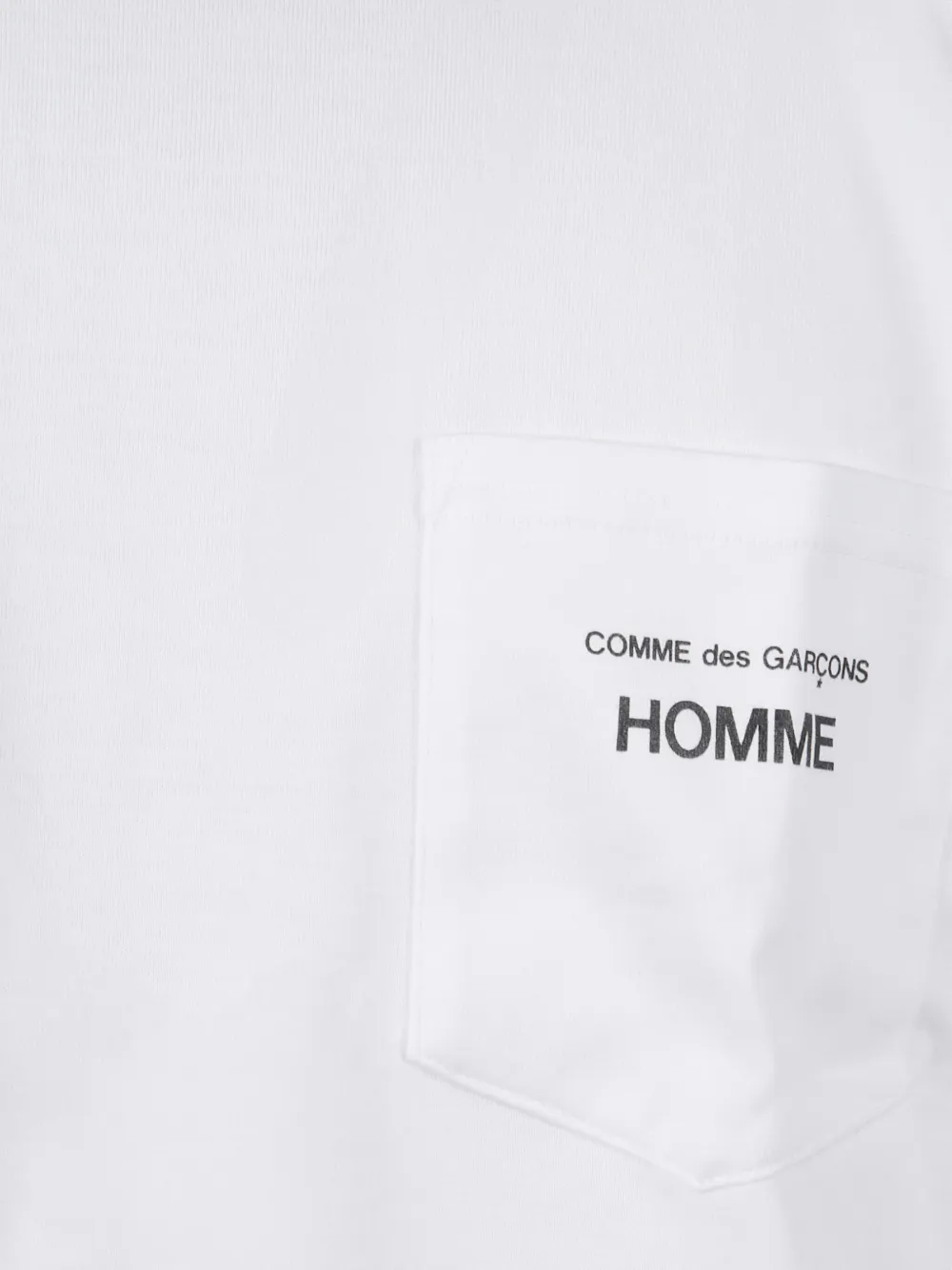 Comme des Garçons Homme T-shirt met borstzak Wit