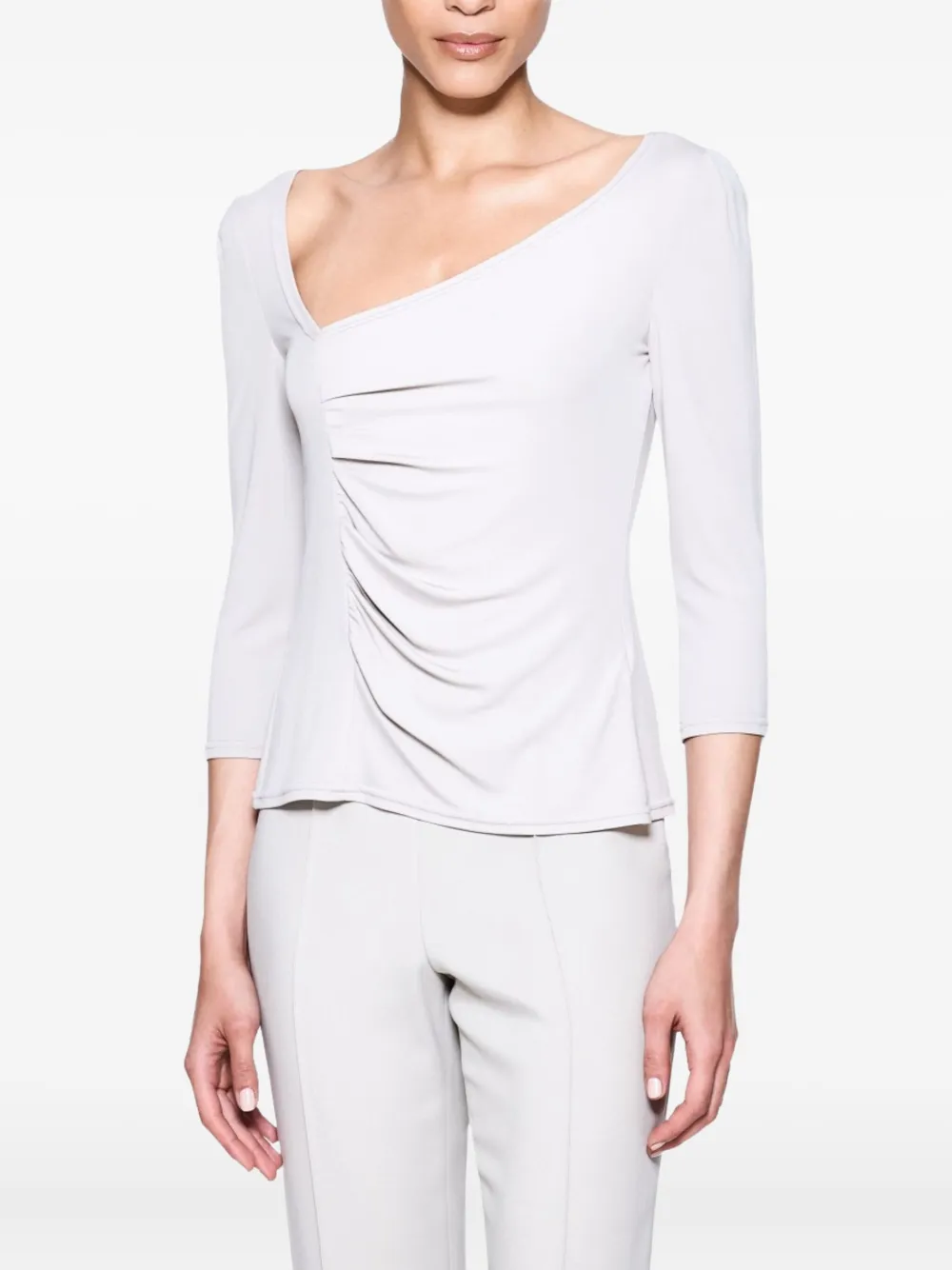 Giorgio Armani Asymmetrische top - Beige