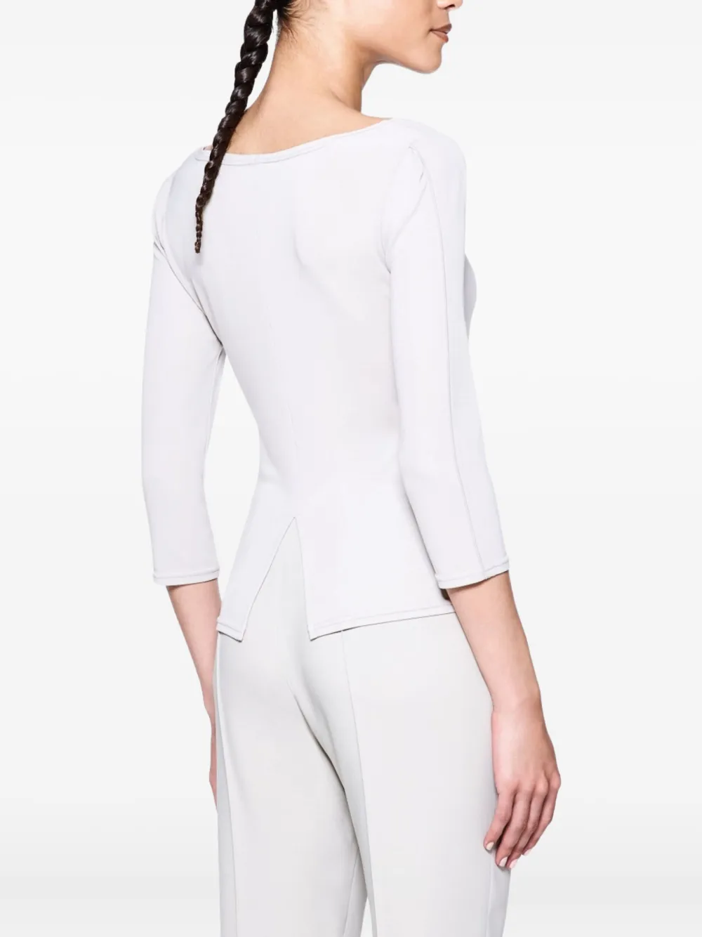 Giorgio Armani Asymmetrische top Beige