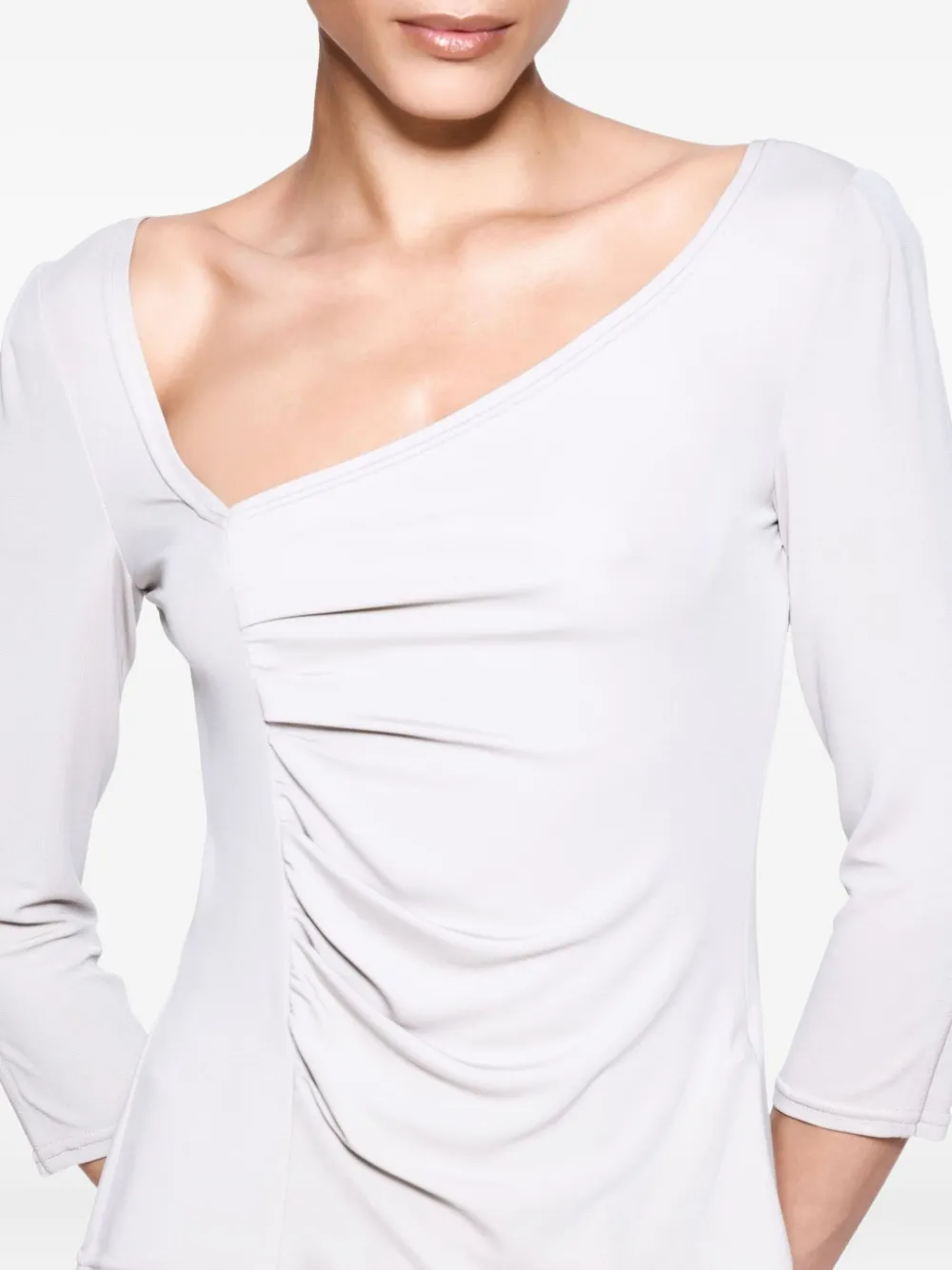 Giorgio Armani Asymmetrische top Beige