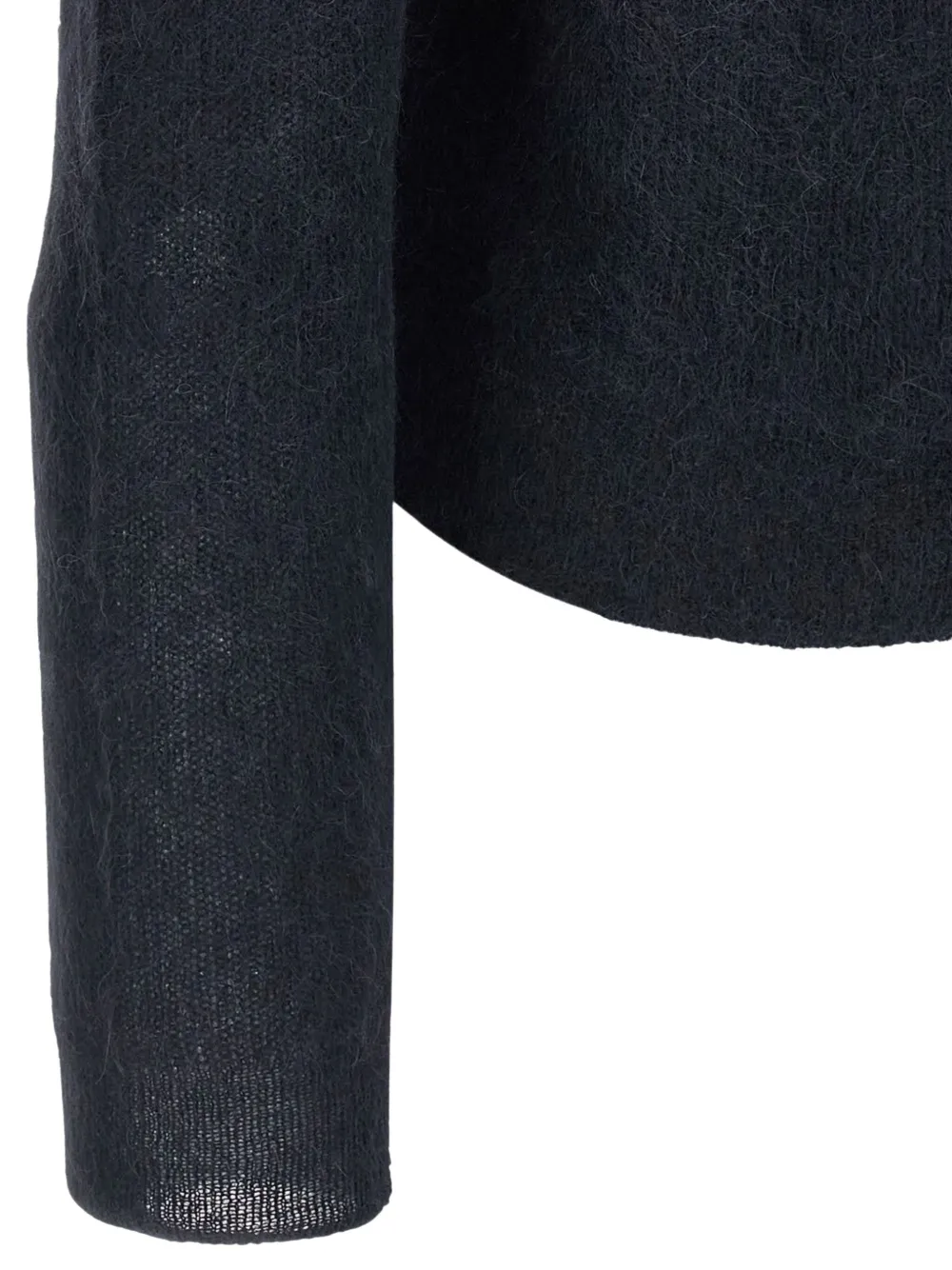 Auralee Skipper Polo Sweater In Black