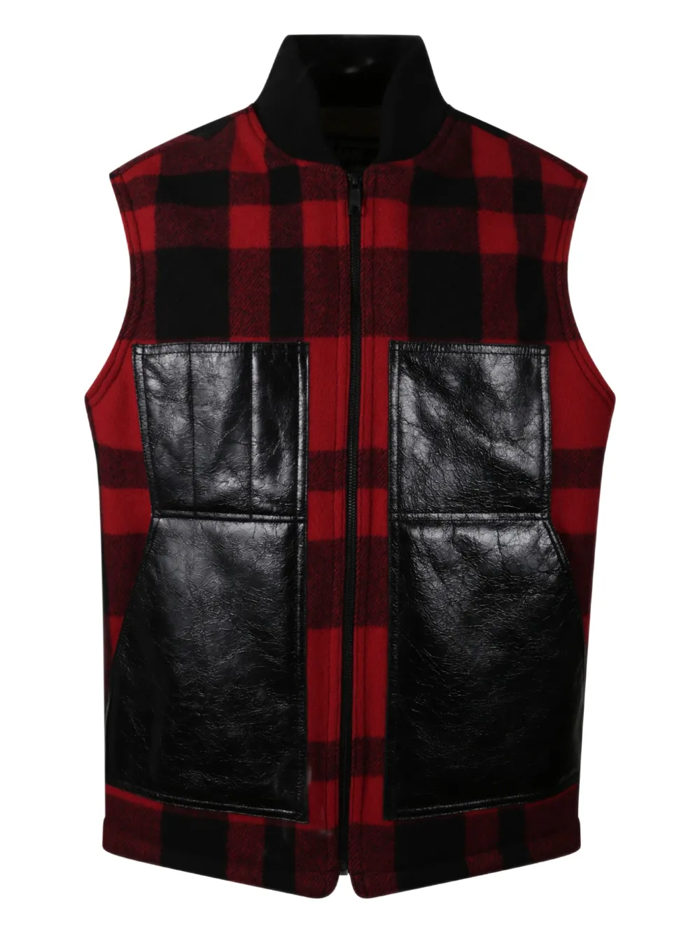 Junya Watanabe Mackinaw panelled gilet | Red | Image 1