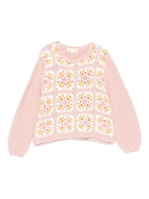 Louise Misha crochet-panel sweater