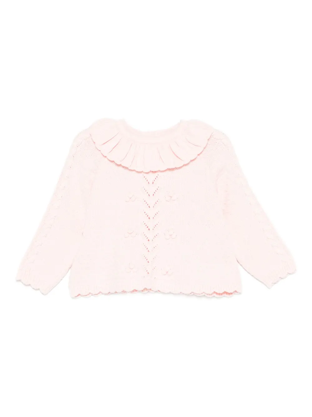 Louise Misha ruffled-collar sweater - Rosa
