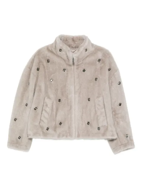 VICOLO crystal-embellished coat