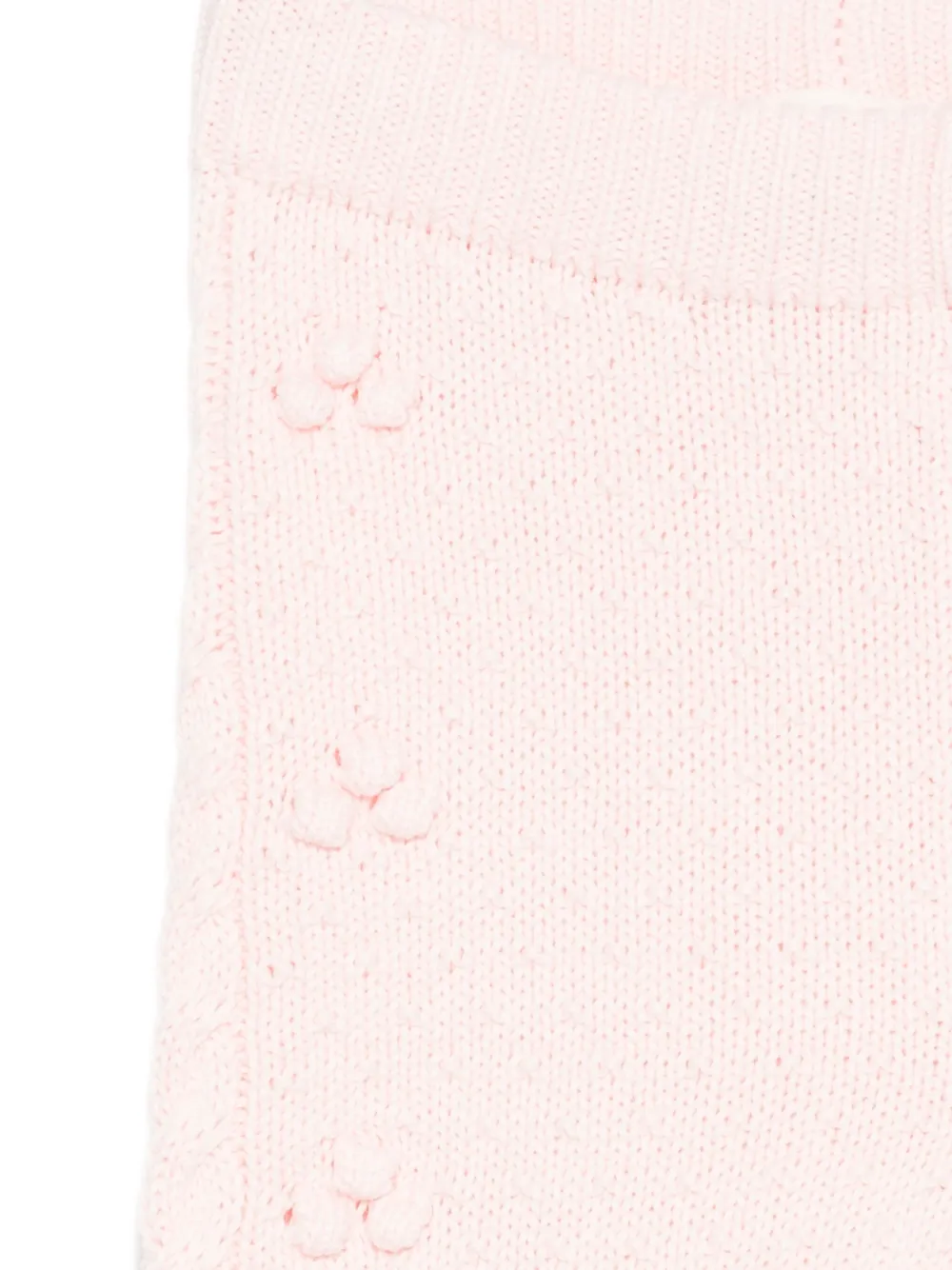 Flower-Detail Knitted Pants