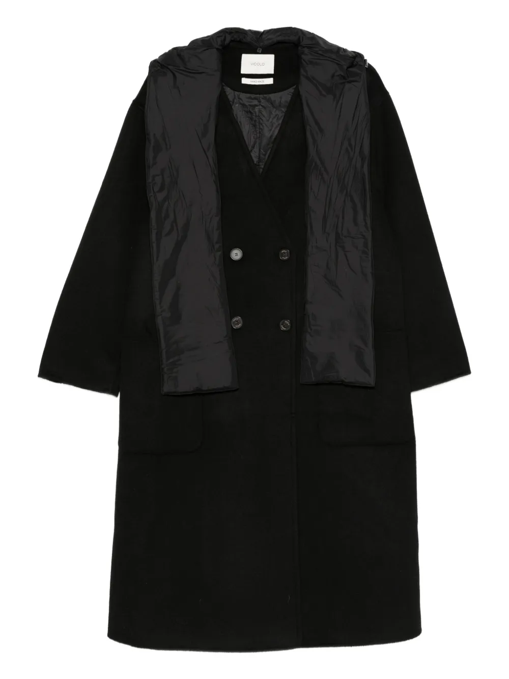 VICOLO layered coat | Black | Image 1