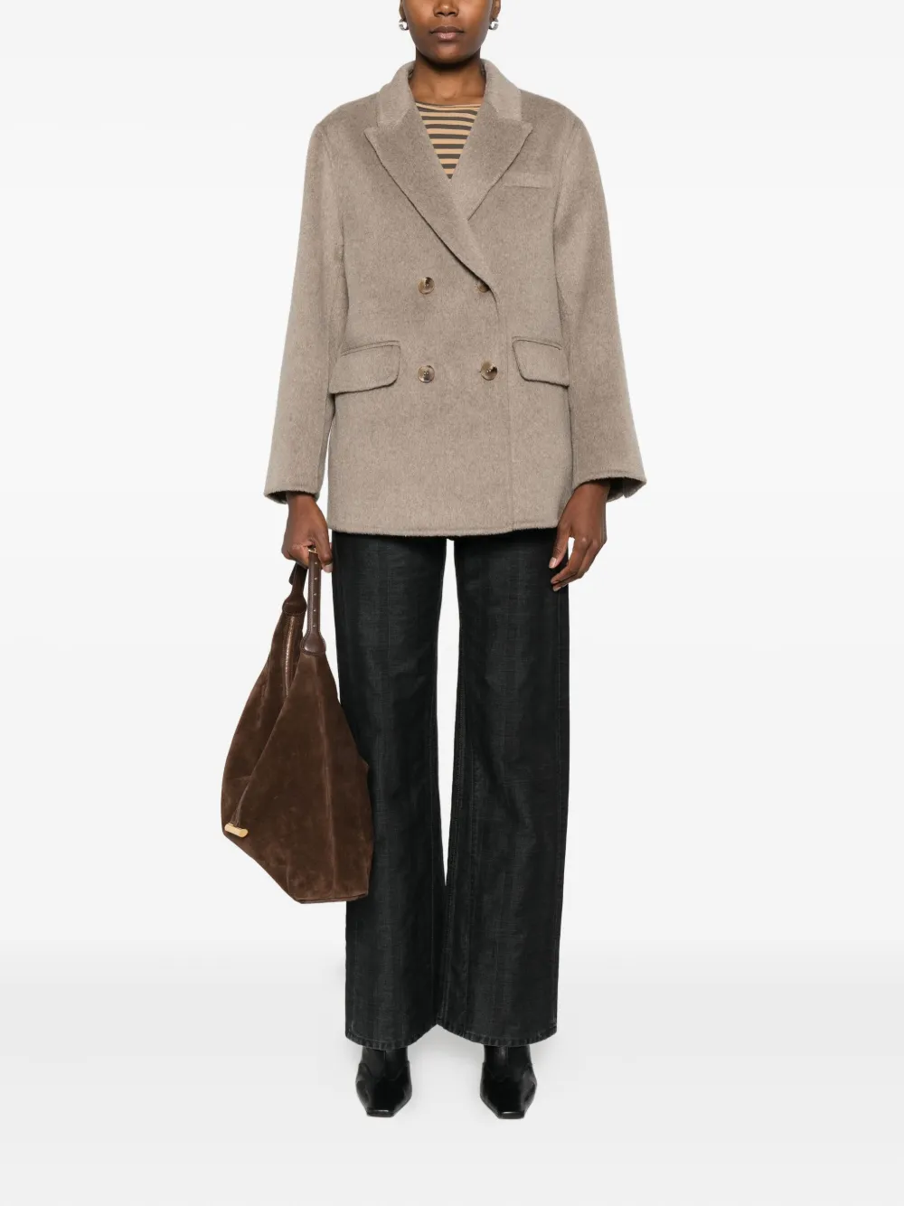 VICOLO brushed-effect coat | Double Breasted & Peacoats | Image 2