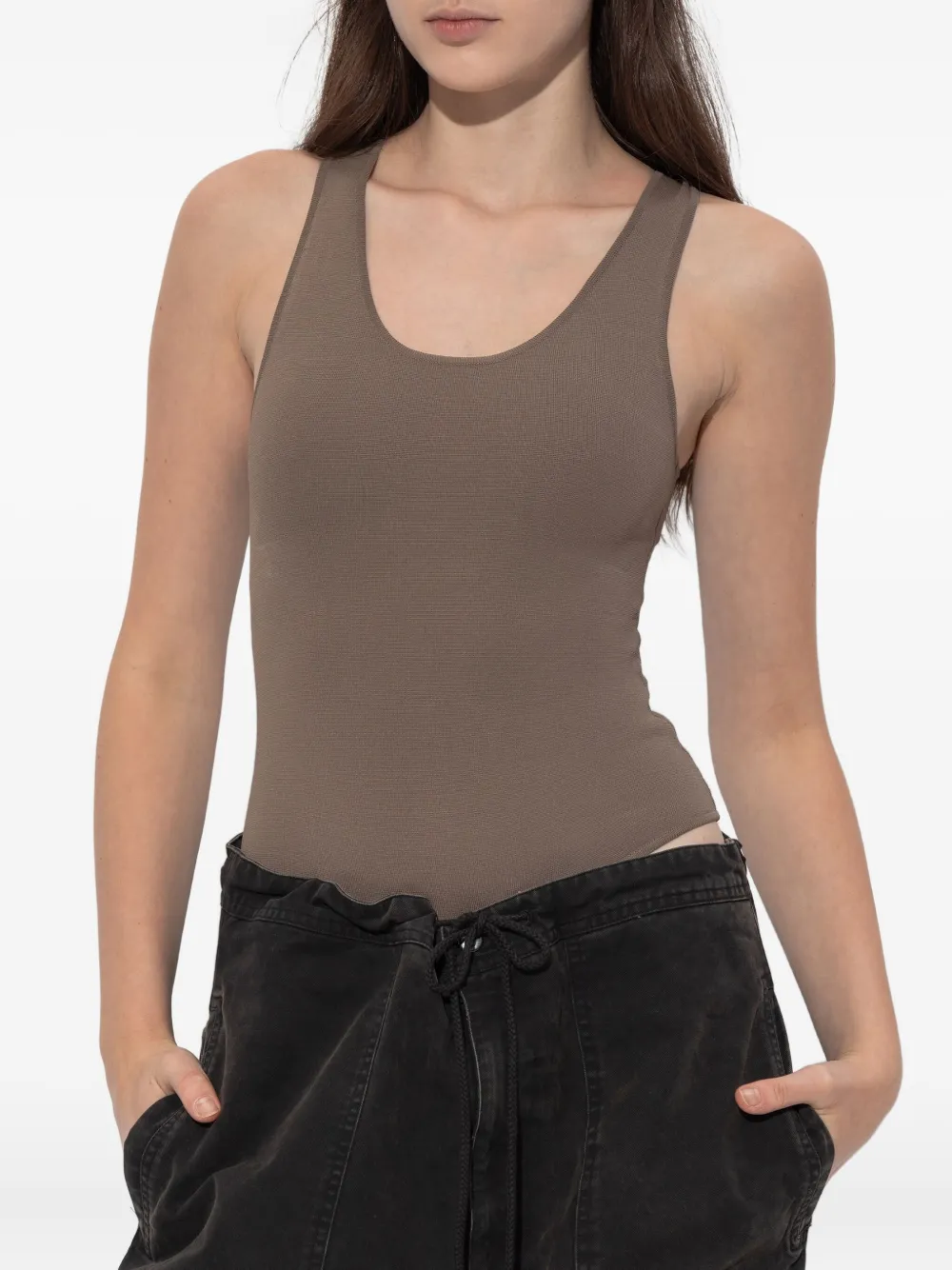 Entire Studios Scoop-neck Sleeveless Body In Brown