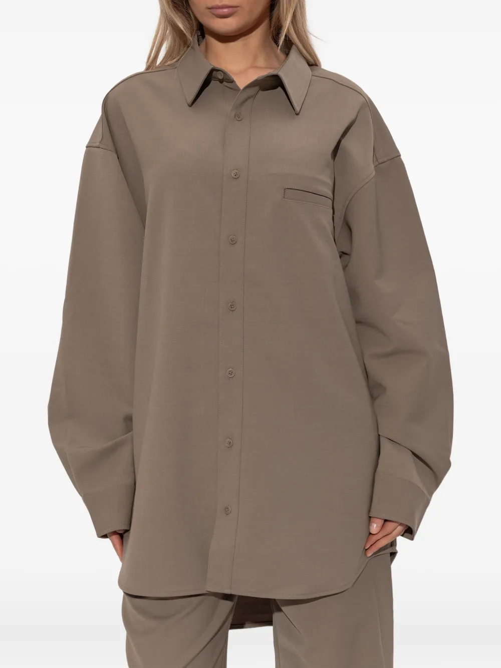 Entire Studios Chest-pocket Shirt In Brown