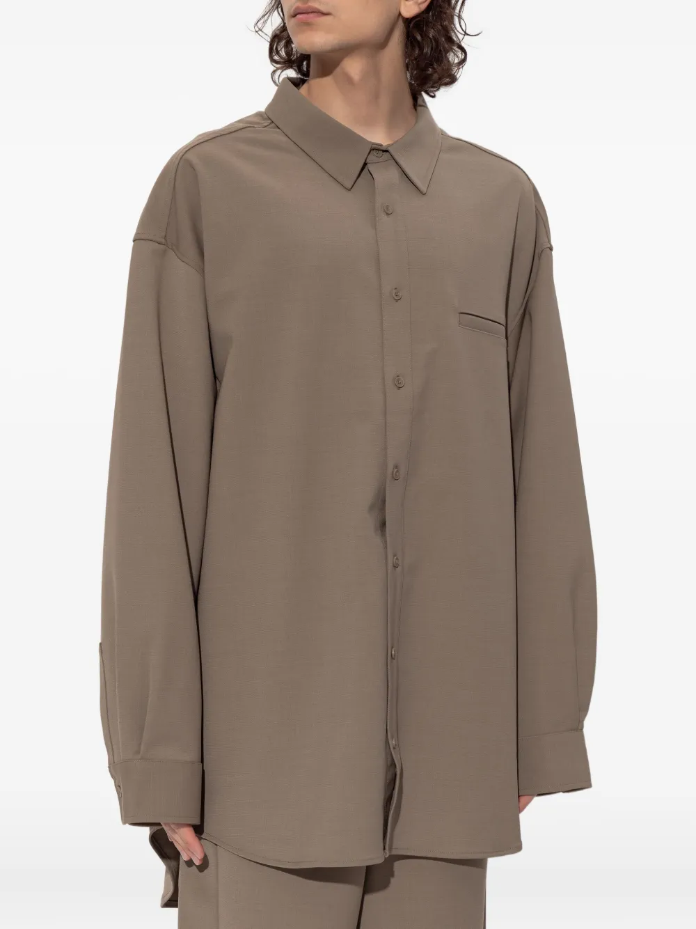 Entire Studios Chest-pocket Shirt In Brown