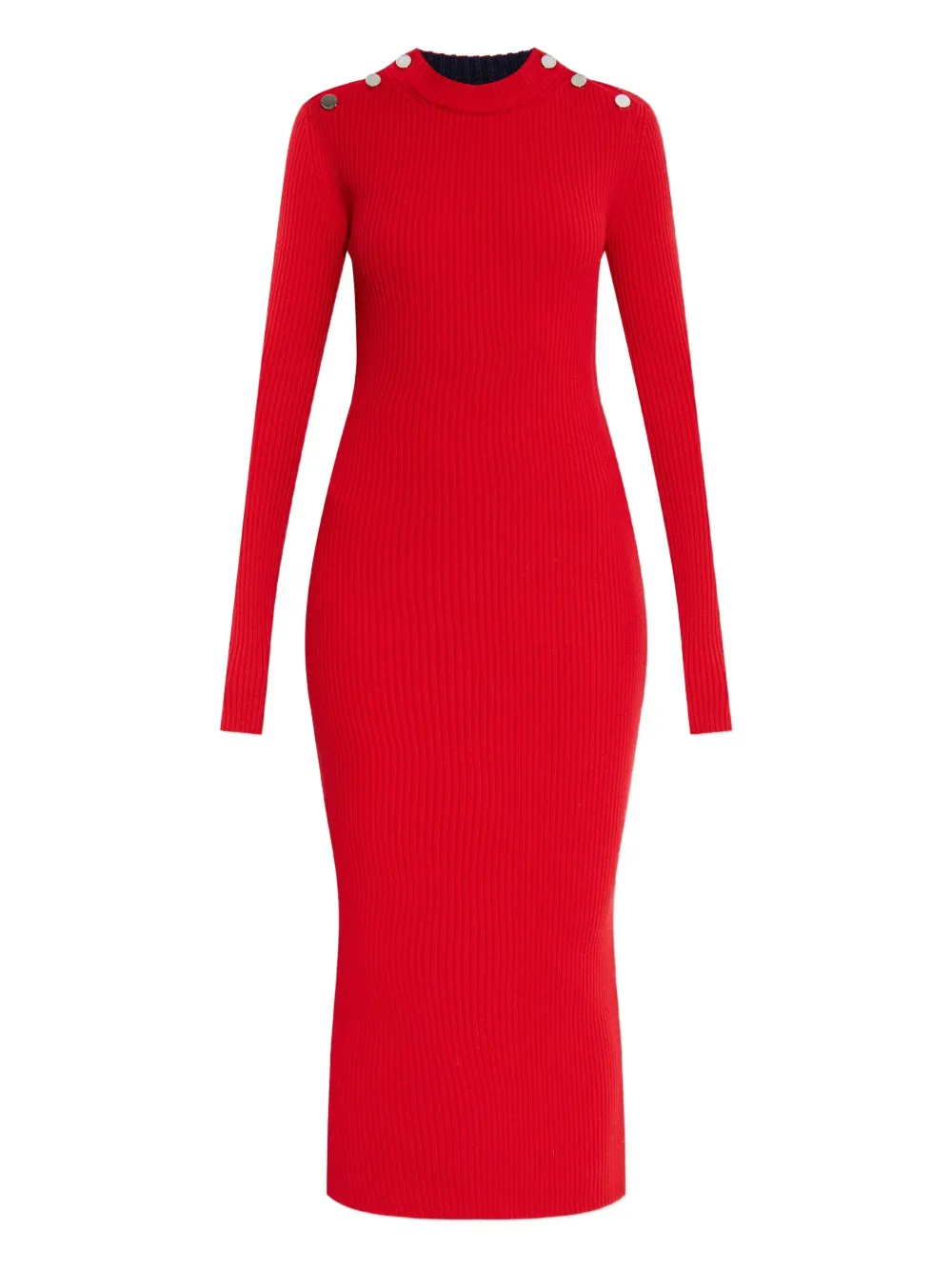 Sportmax Abito midi a coste - Rosso