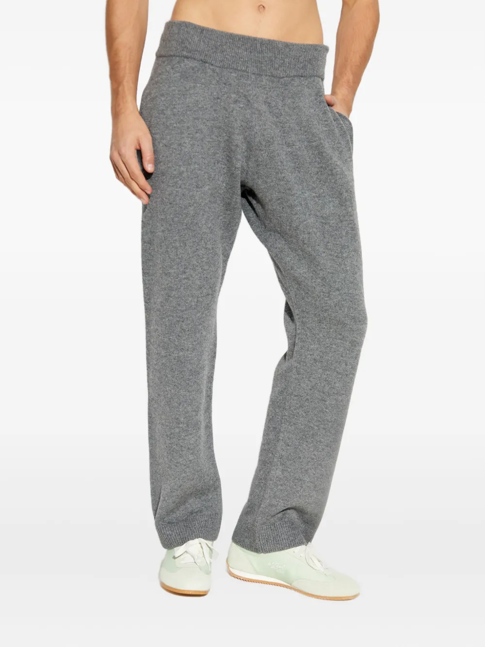 Entire Studios Side-pockets Knitted Trousers In Gray