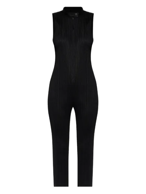 Pleats Please Issey Miyake pleated zip jumpsuit