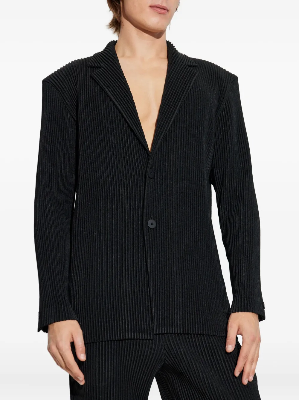 Homme Plissé Issey Miyake Plissé blazer Zwart