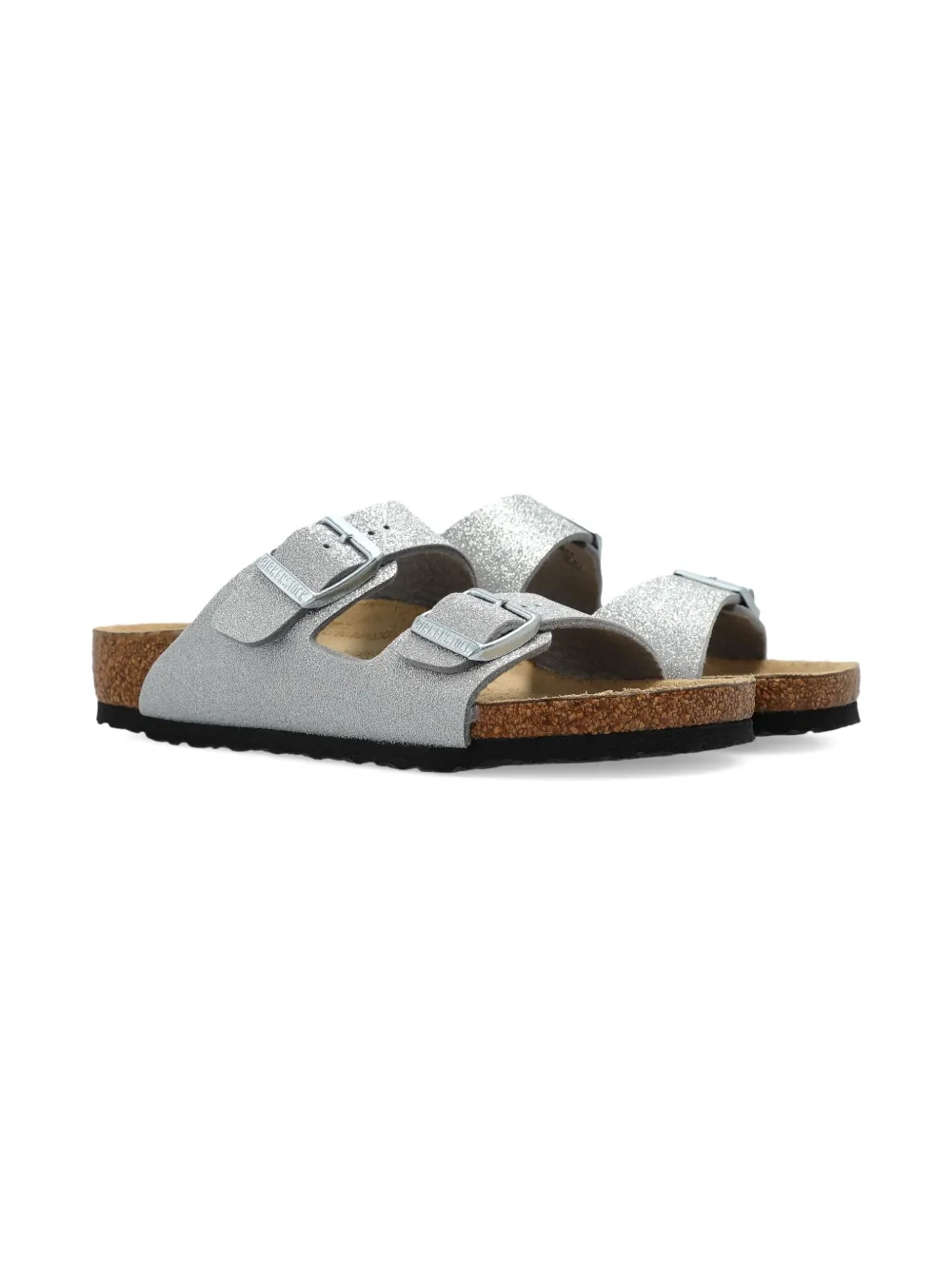 Birkenstock Kids Arizona sandalen met glitter Zilver
