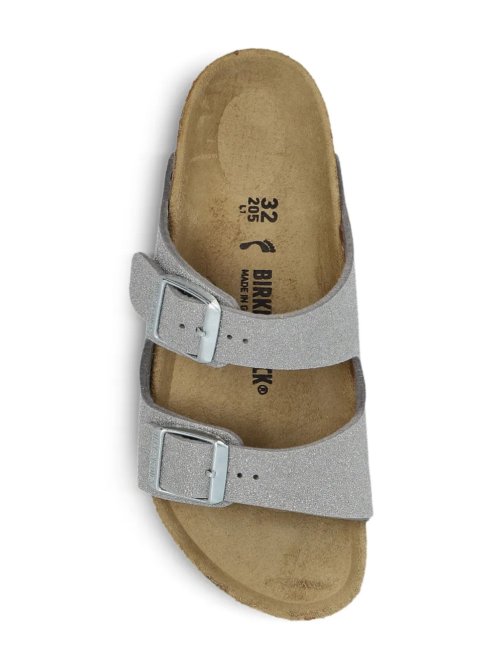 Birkenstock Kids Arizona sandalen met glitter Zilver