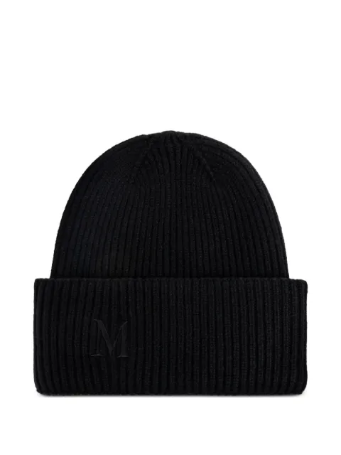 Max Mara Mmretina ribbed-initial beanie hat