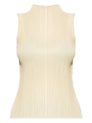 PLEATS PLEASE タンクトップ ベスト トップス イッセイミヤケ Pleats Please Issey Miyake プリーツ タンクトップ | グレー