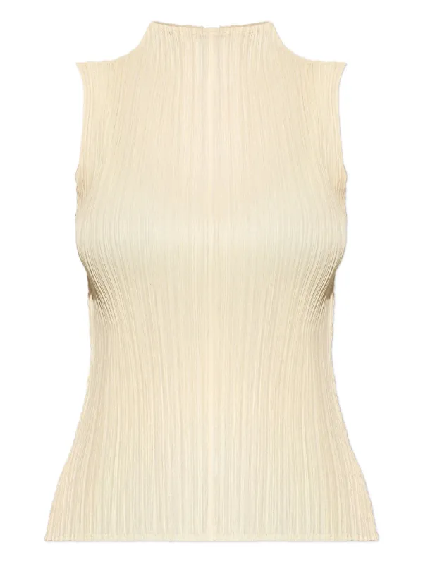 Pleats Please Issey Miyake プリーツ ハイネック トップ