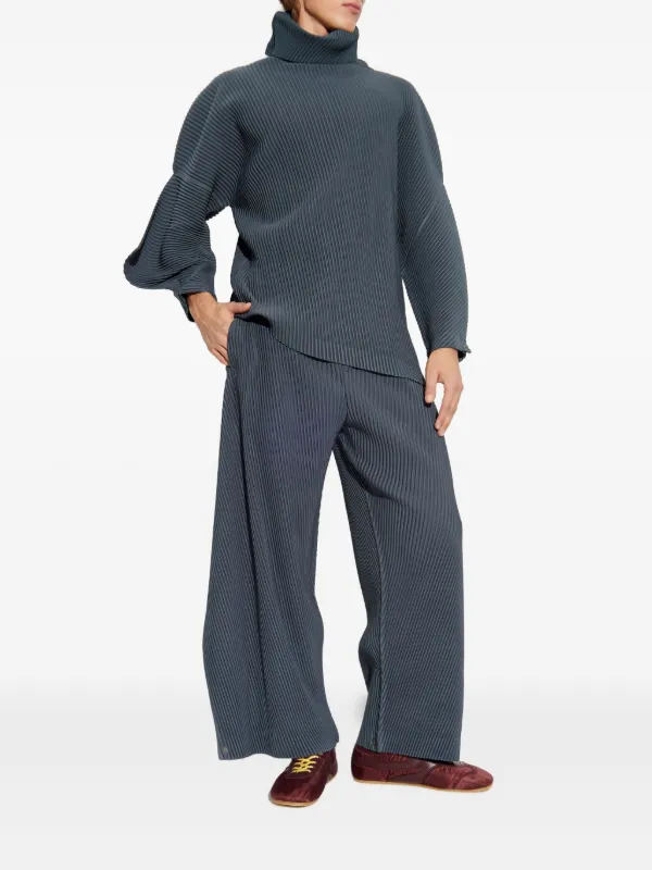 Homme Plissé Issey Miyake Angular Stone Trousers | Grey | FARFETCH IN