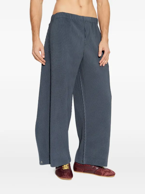Homme Plissé Issey Miyake Angular Stone Trousers | Grey | FARFETCH LB
