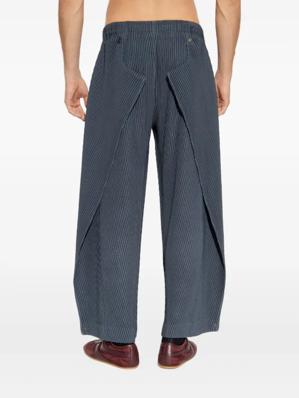 Homme Plissé Issey Miyake Angular Stone Trousers | Grey | FARFETCH IN