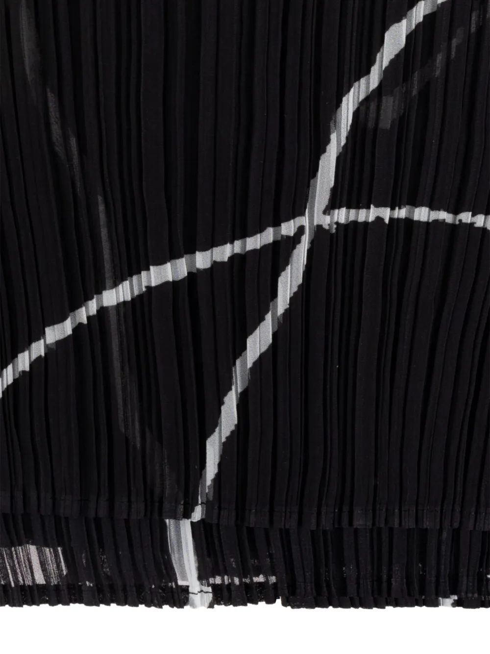 Pleats Please Issey Miyake pleated printed scarf - Zwart