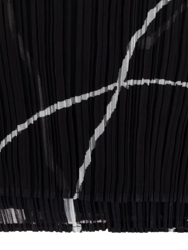 Pleats Please Issey Miyake プリント スカーフ | ブラック | FARFETCH JP